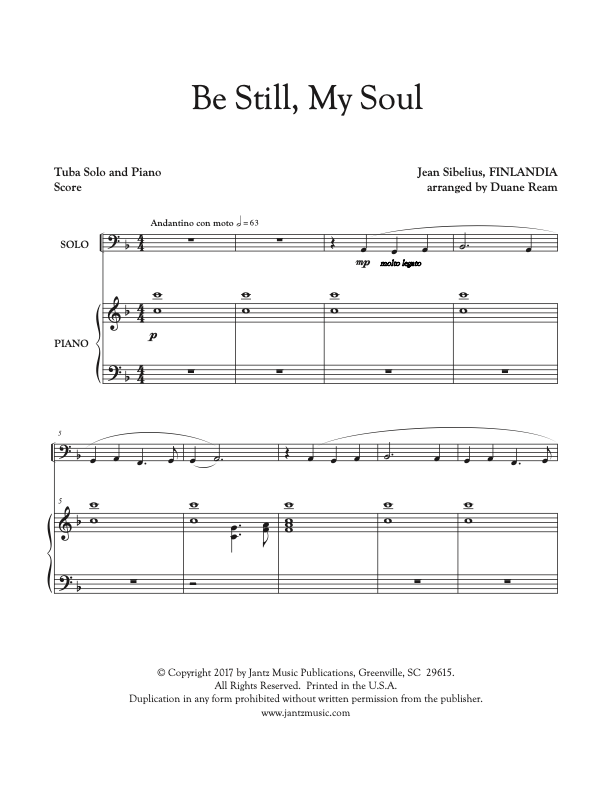 Be Still, My Soul - Tuba Solo