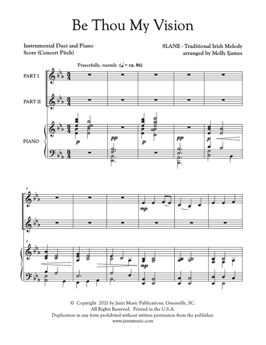 Be Thou My Vision - Combined Set of All Duet Instrument Options