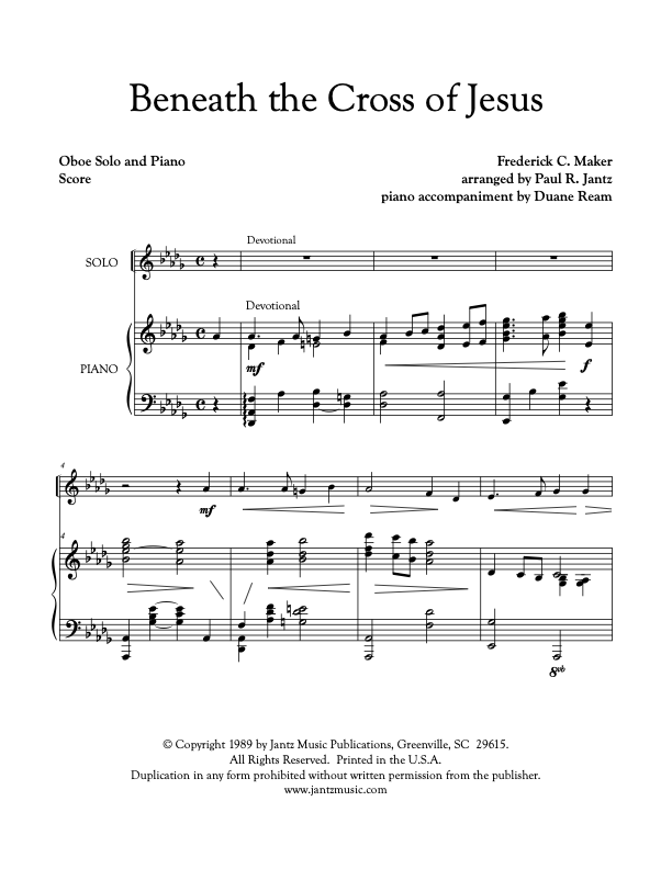 Beneath the Cross of Jesus - Oboe Solo