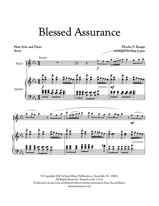 Blessed Assurance - Flute Solo