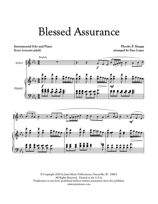 Blessed Assurance - Combined Set of All Solo Instrument Options
