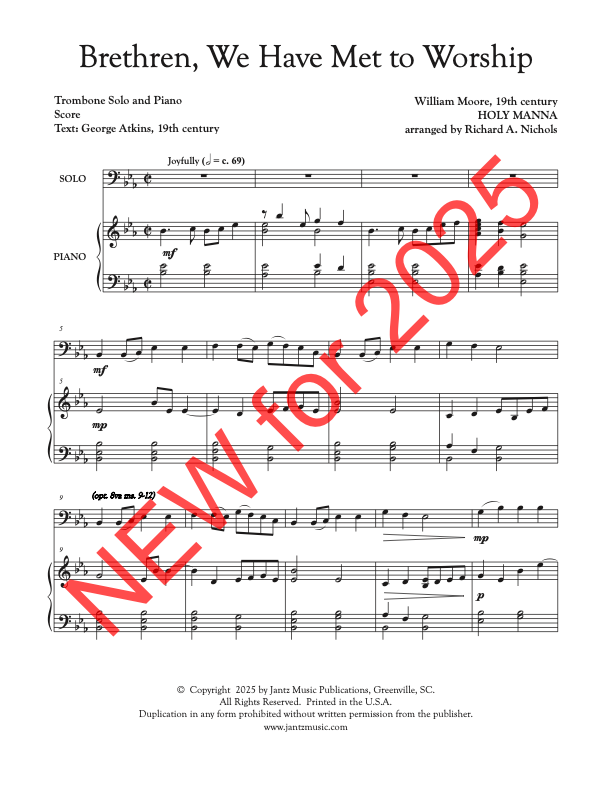 Brethren, We Have Met to Worship - Trombone Solo