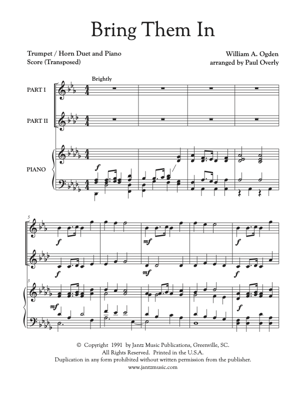 Bring Them In - Trumpet/Horn Duet
