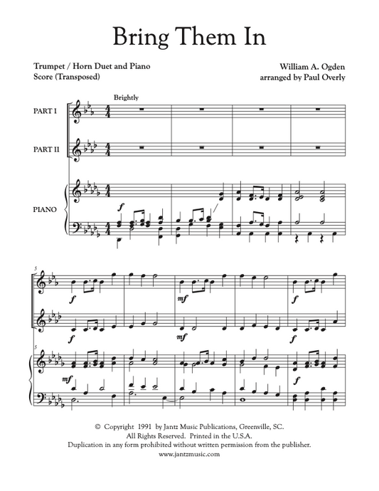Bring Them In - Trumpet/Horn Duet