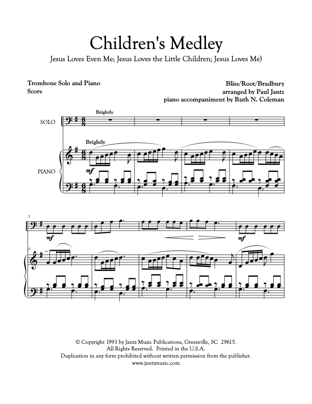 Children's Medley - Trombone Solo