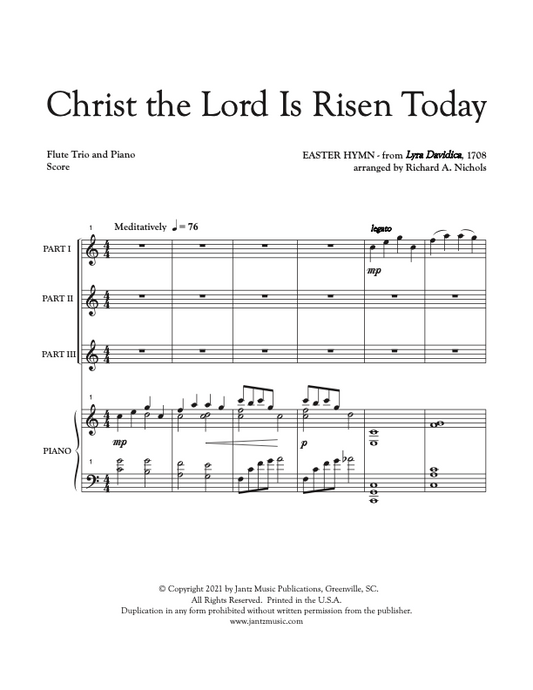Christ the Lord Is Risen Today - Flute Trio