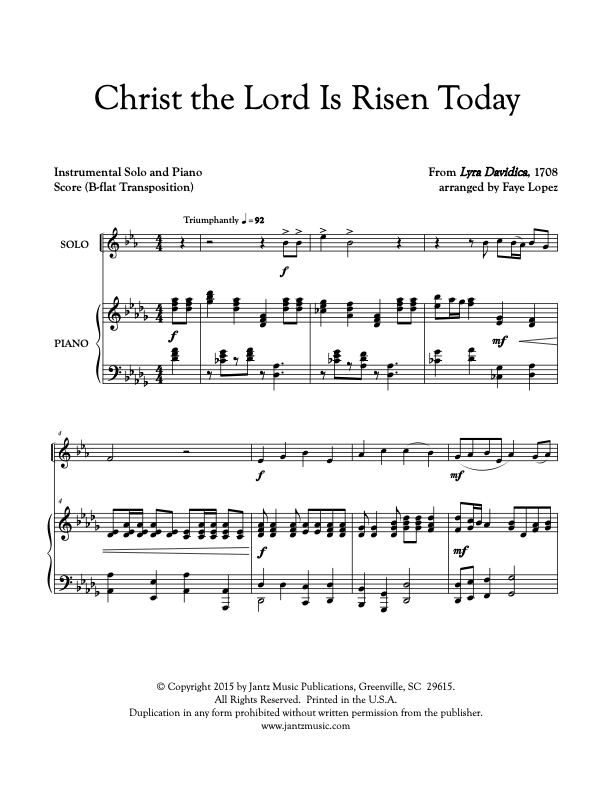 Christ the Lord Is Risen Today - Trumpet Solo