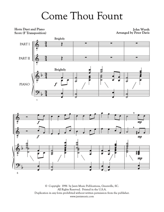 Come Thou Fount - Horn Duet