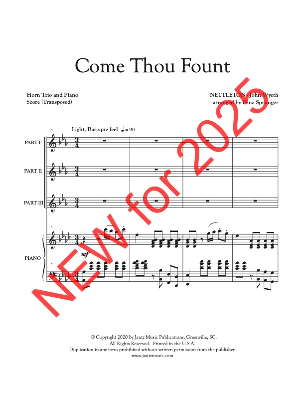 Come Thou Fount - Horn Trio