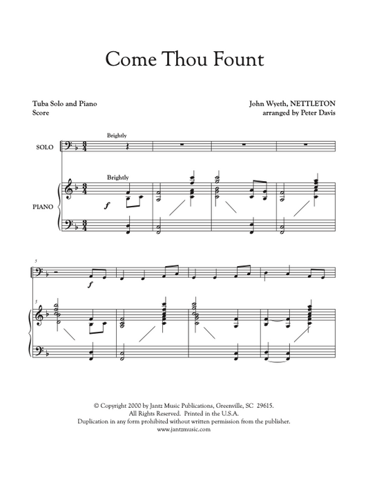 Come Thou Fount - Tuba Solo