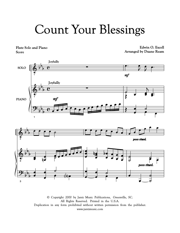 Count Your Blessings - Flute Solo