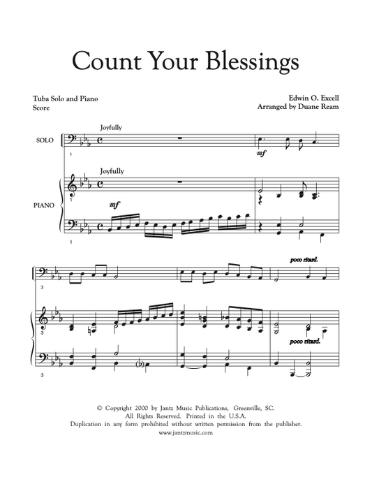 Count Your Blessings - Tuba Solo