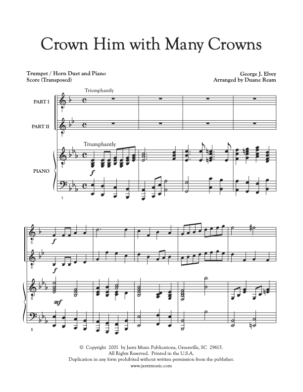 Crown Him with Many Crowns - Trumpet/Horn Duet