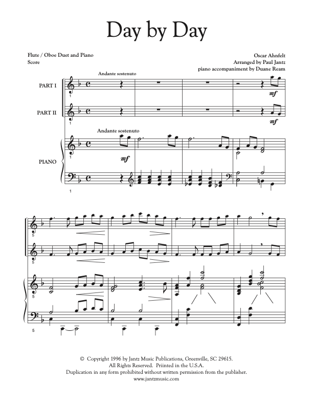 Day by Day - Flute/Oboe Duet