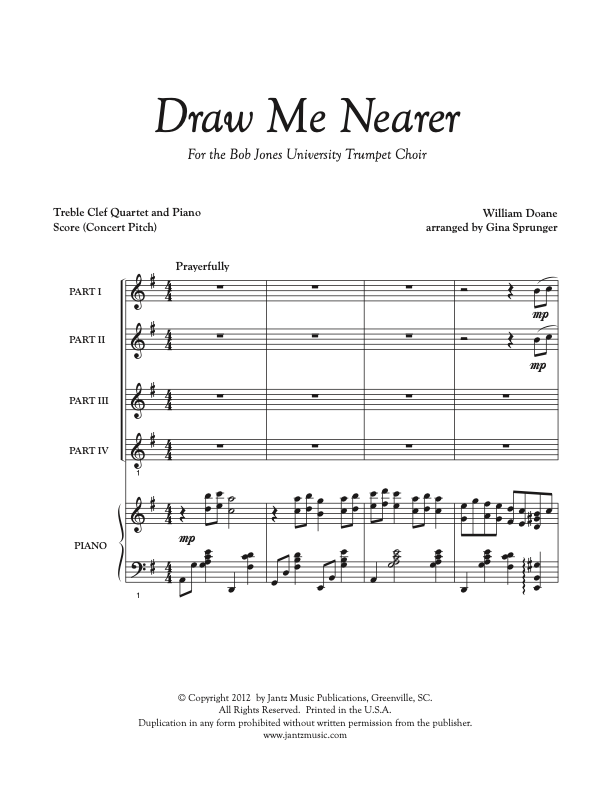 Draw Me Nearer - Combined Set of Flute/Clarinet/Trumpet Quartets