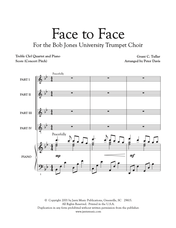 Face to Face- Combined Set of Flute/Clarinet/Trumpet Quartets