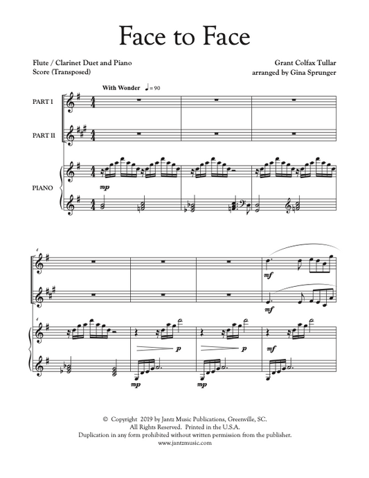 Face to Face - Flute/Clarinet Duet