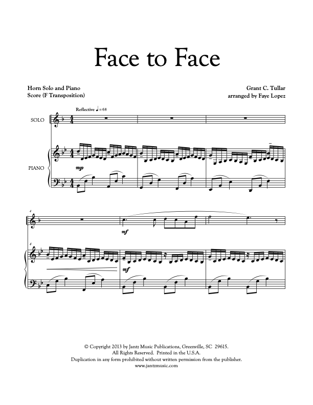 Face to Face - Horn Solo
