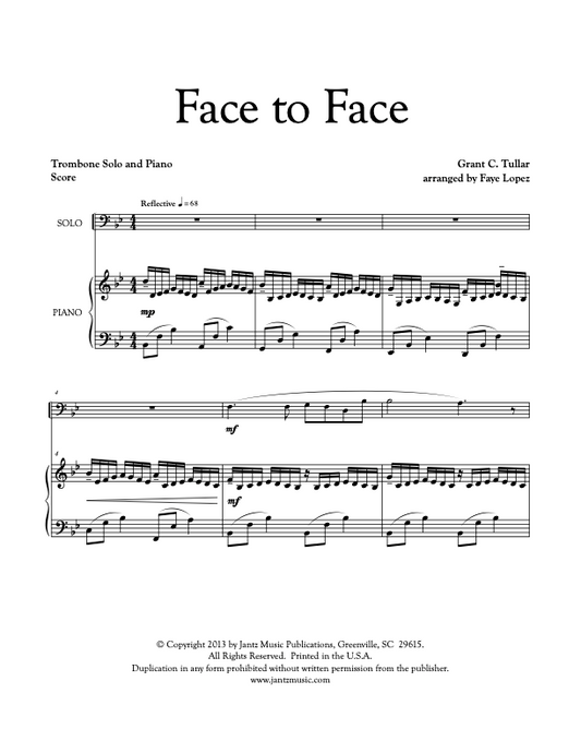 Face to Face - Trombone Solo