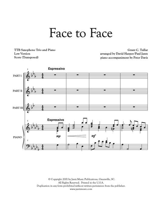 Face to Face - TTB Saxophone Trio