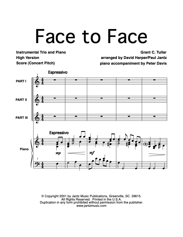 Face to Face - Combined Set of Flute/Clarinet/Alto Saxophone Trios