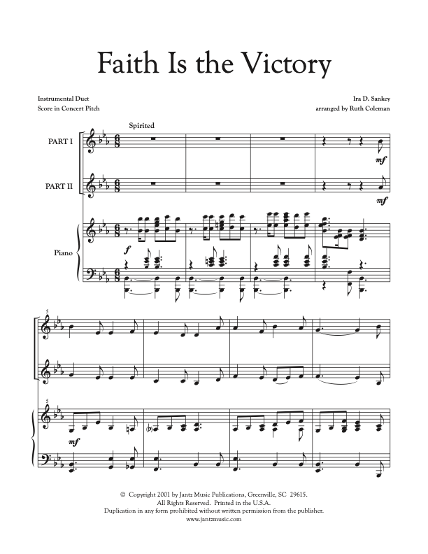 Faith Is the Victory - Combined Set of All Duet Instrument Options