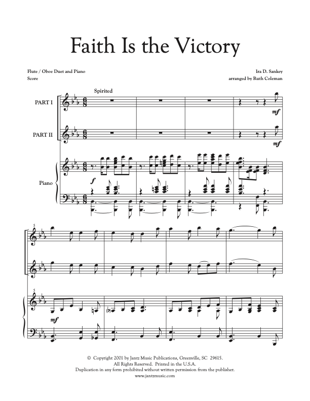Faith Is the Victory - Flute/Oboe Duet