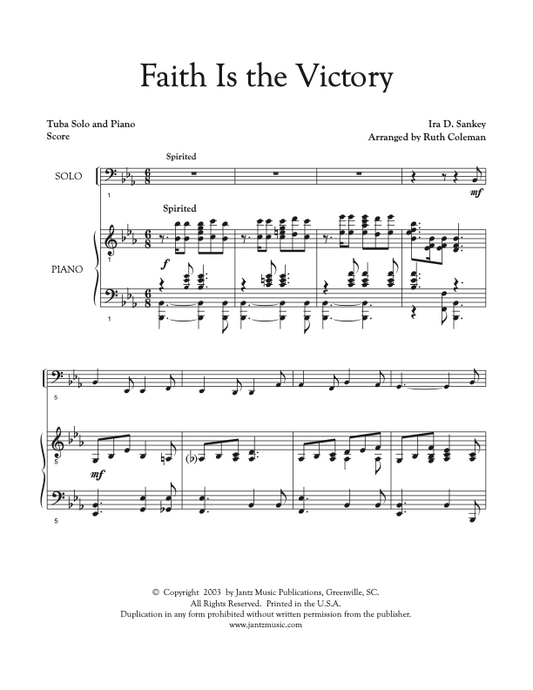 Faith Is the Victory - Tuba Solo