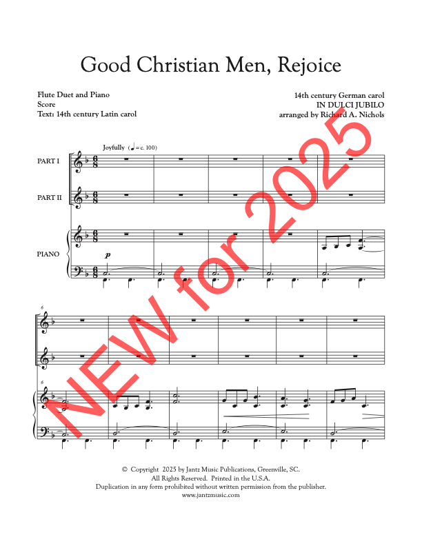 Good Christian Men, Rejoice - Flute Duet