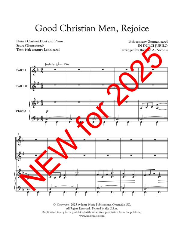 Good Christian Men, Rejoice - Flute/Clarinet Duet