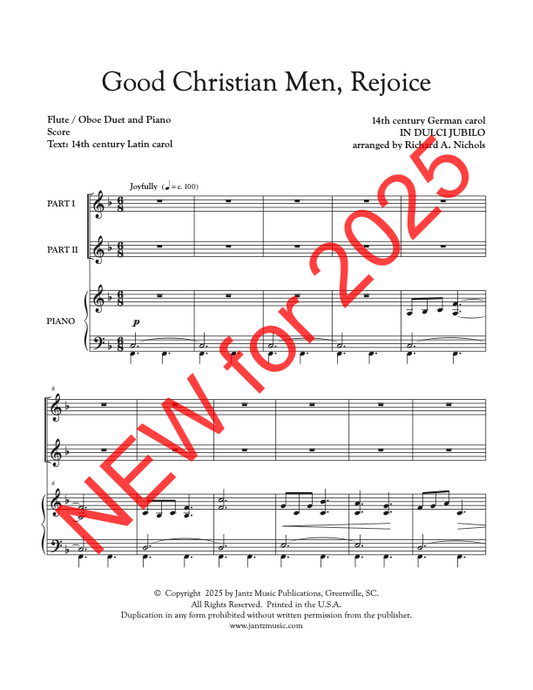 Good Christian Men, Rejoice - Flute/Oboe Duet