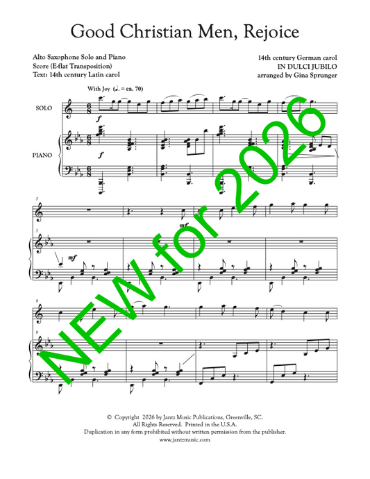 Good Christian Men, Rejoice - Alto Saxophone Solo