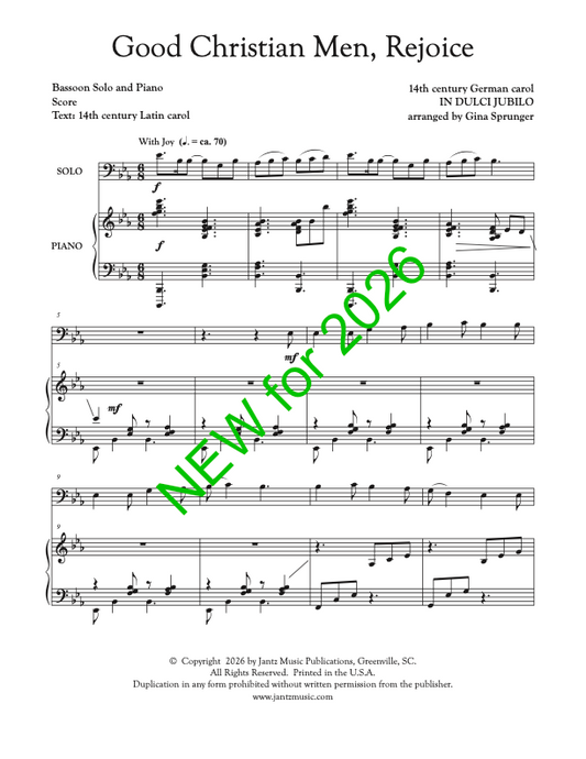 Good Christian Men, Rejoice - Bassoon Solo