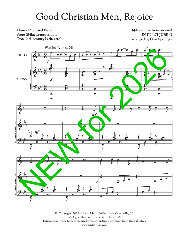 Good Christian Men, Rejoice - Clarinet Solo