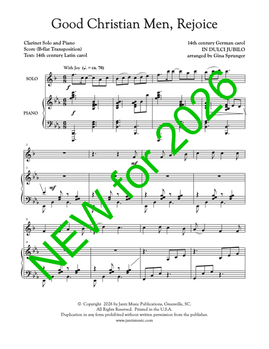Good Christian Men, Rejoice - Clarinet Solo