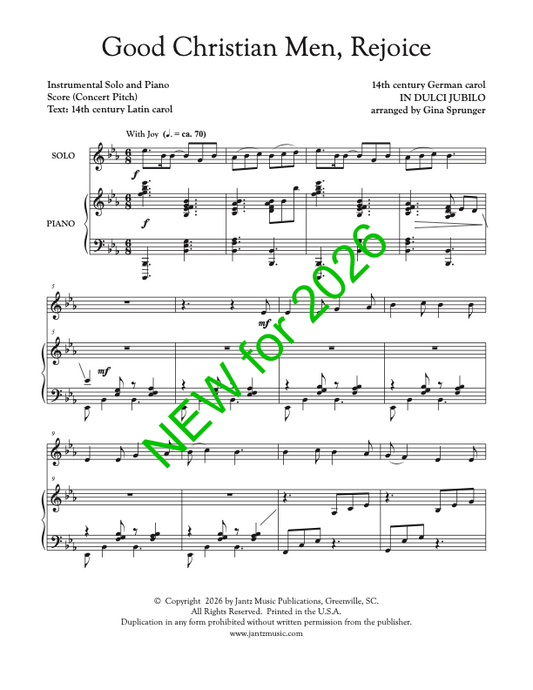 Good Christian Men, Rejoice - Combined Set of All Solo Instrument Options