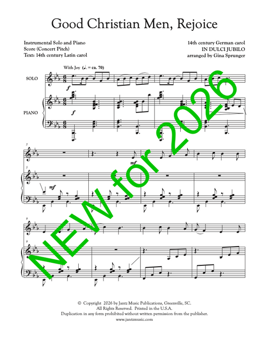 Good Christian Men, Rejoice - Combined Set of All Solo Instrument Options