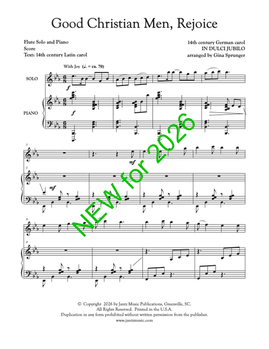 Good Christian Men, Rejoice - Flute Solo