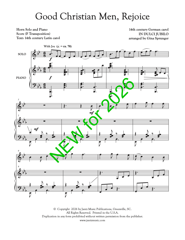 Good Christian Men, Rejoice - Horn Solo