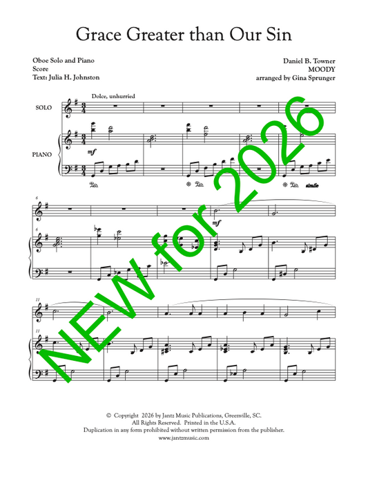 Grace Greater Than Our Sin - Oboe Solo