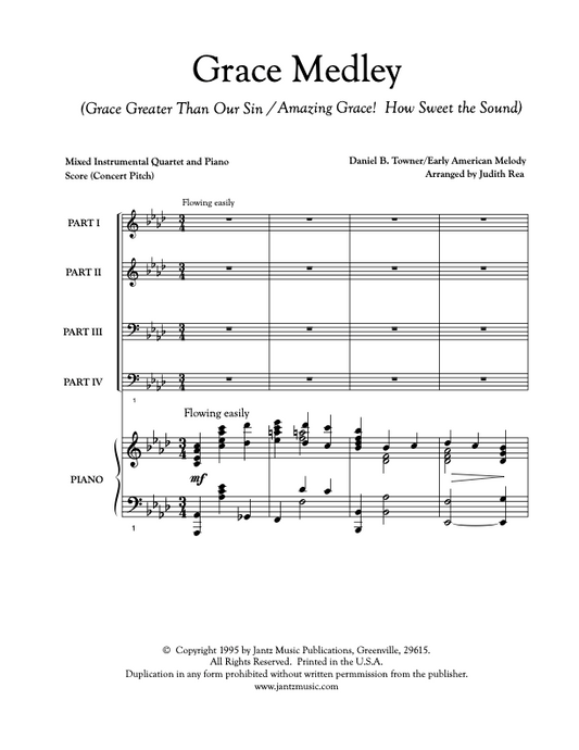 Grace Medley - Combined Set of Both Mixed Quartet Versions w/ piano