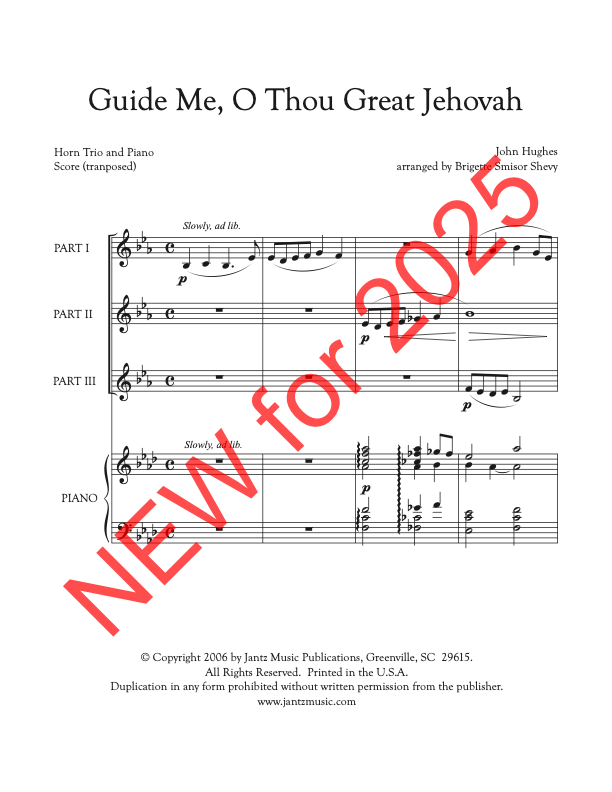 Guide Me, O Thou Great Jehovah - Horn Trio