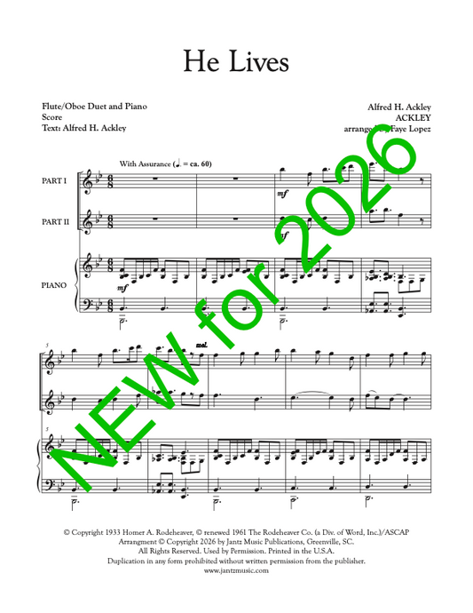 He Lives - Oboe Duet