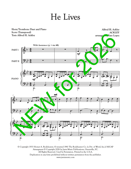He Lives - Horn/Trombone Duet