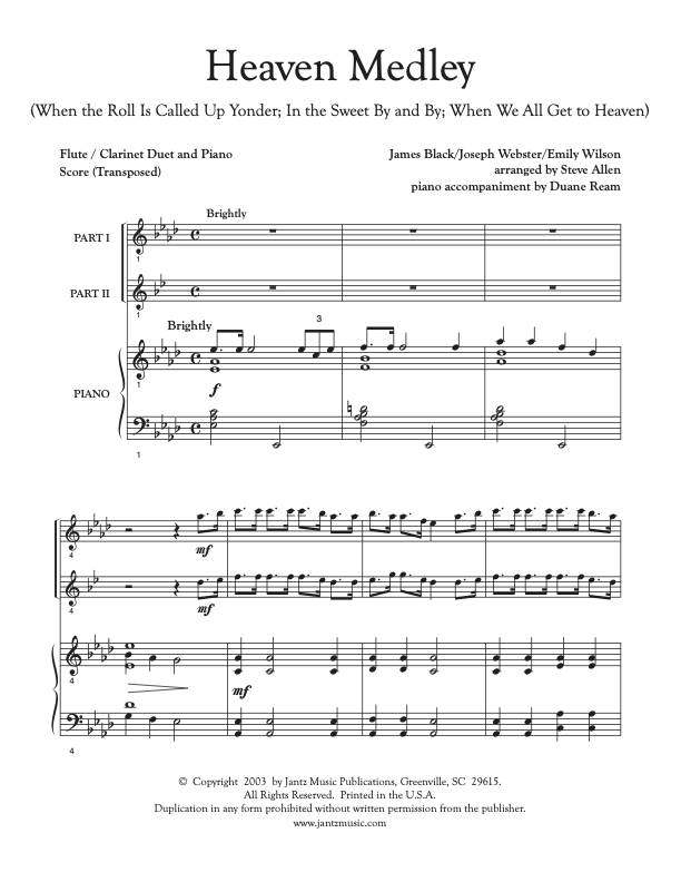 Heaven Medley - Flute/Clarinet Duet