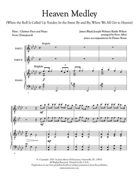 Heaven Medley - Flute/Clarinet Duet