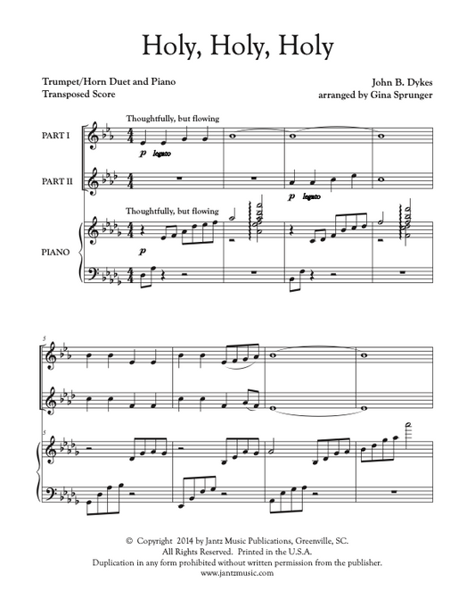 Holy, Holy, Holy - Trumpet/Horn Duet