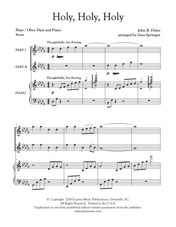 Holy, Holy, Holy - Flute/Oboe Duet