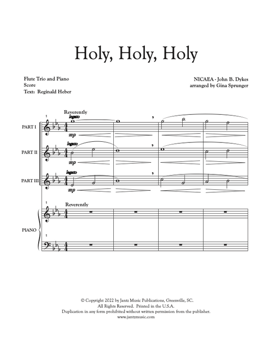 Holy, Holy, Holy - Flute Trio