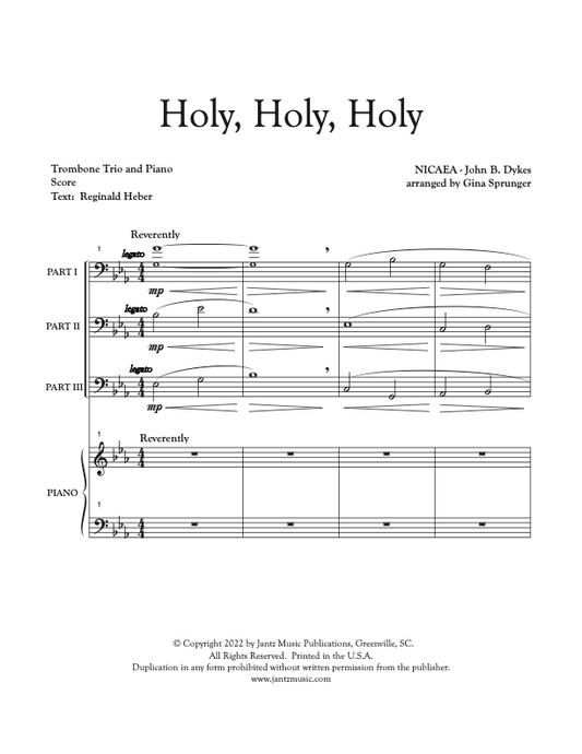 Holy, Holy, Holy - Trombone Trio